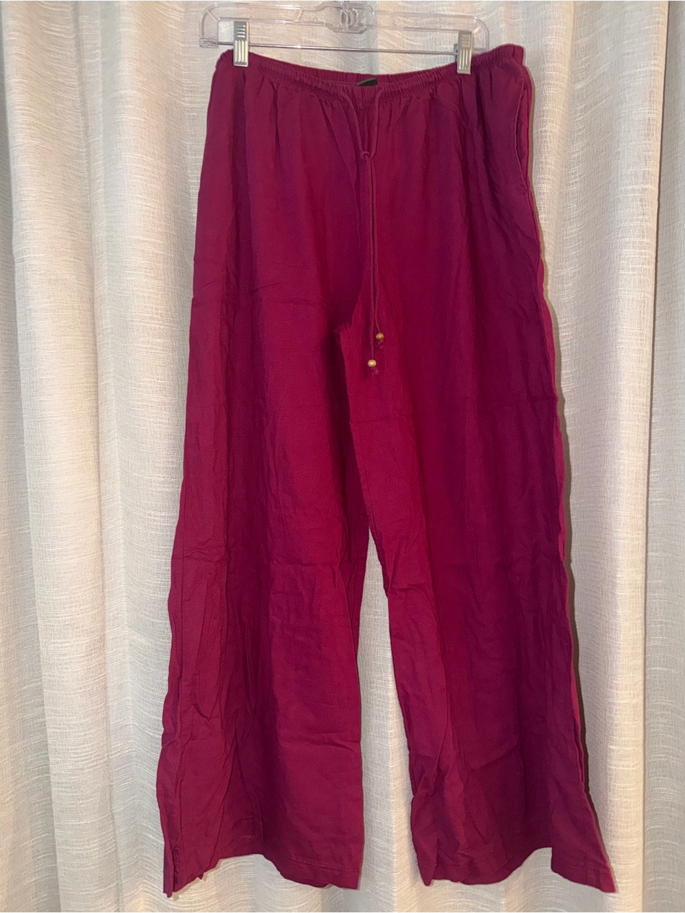 Target Wide-Leg Drawstring Pants in Deep Magenta